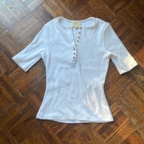 Sezane Theodora T-Shirt Ecru White - Picture 6 of 8